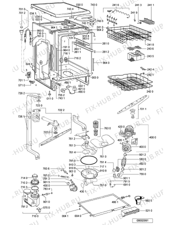 Схема №1 ADP 5440/2 WH с изображением Модуль (плата) управления для посудомоечной машины Whirlpool 481221478864