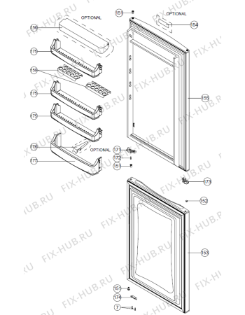 Взрыв-схема холодильника Upo RF121S (410011, HZS35664) - Схема узла 03