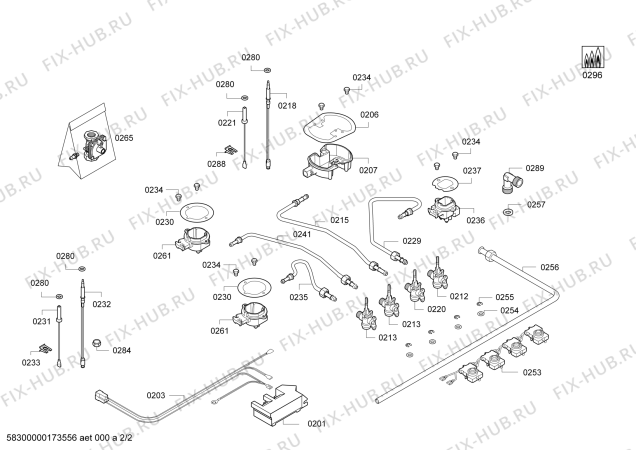 Схема №1 PPH616B21A ENC.PPH616B21A 3G+1W BO T60F 2011 с изображением Варочная панель для духового шкафа Bosch 00689213