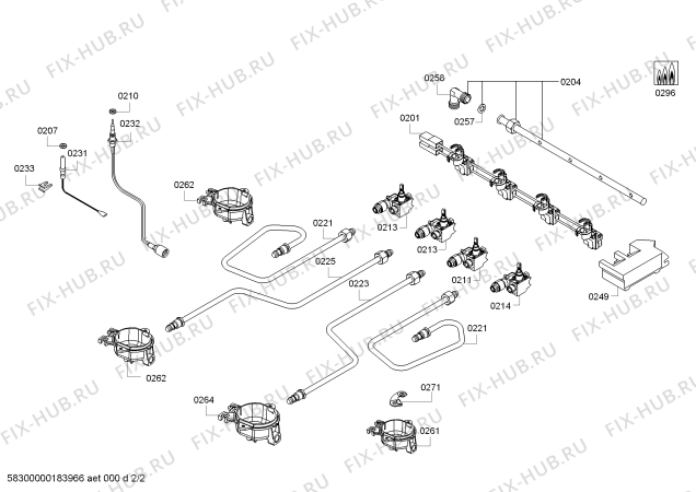 Взрыв-схема плиты (духовки) Bosch PBP0C2Y80N Bosch - Схема узла 02