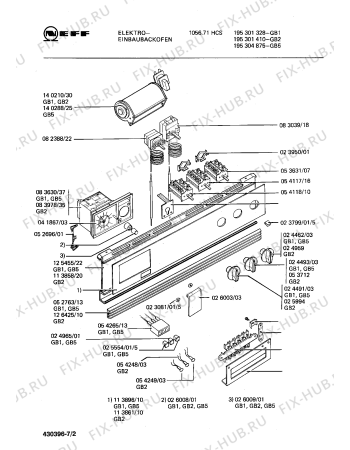 Схема №1 195301328 1056.71HCS с изображением Противень для плиты (духовки) Bosch 00125486