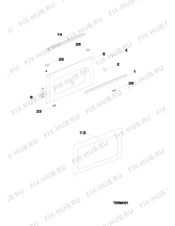 Схема №1 FH30XHA1TK (F087540) с изображением Кабель для электропечи Indesit C00315794