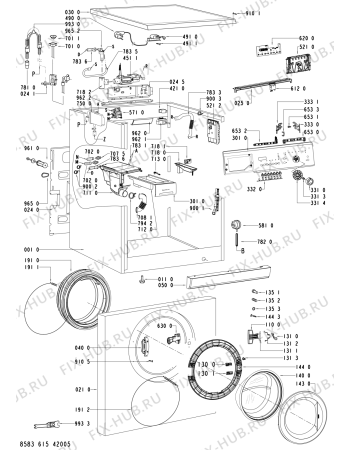 Схема №1 WAK 7518 S с изображением Модуль (плата) для стиралки Whirlpool 480111101036