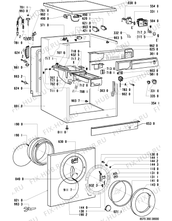 Схема №1 AWM 360/3 с изображением Ручка (крючок) люка для стиральной машины Whirlpool 481949878483