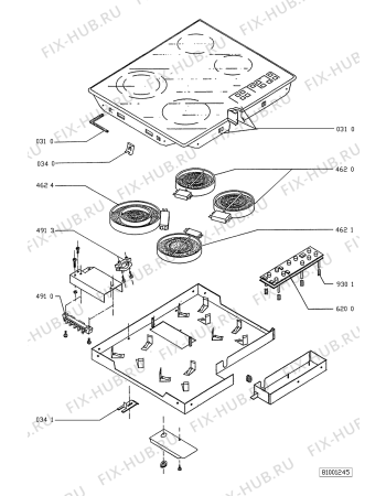 Схема №1 EKT 4480 IN с изображением Втулка для плиты (духовки) Whirlpool 481944239458