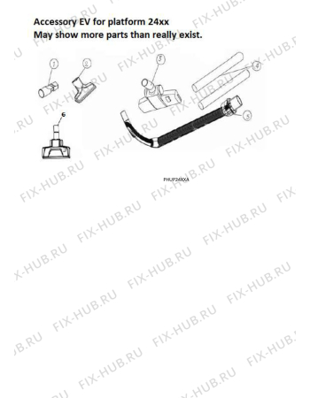 Взрыв-схема пылесоса Volta U2407EL - Схема узла Accessories