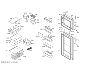 Схема №3 KDN40A60NE с изображением Дверь для холодильной камеры Bosch 00246044