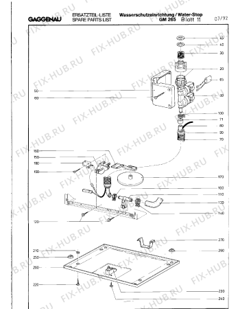 Схема №4 GM265160 с изображением Планка для электропосудомоечной машины Bosch 00098892