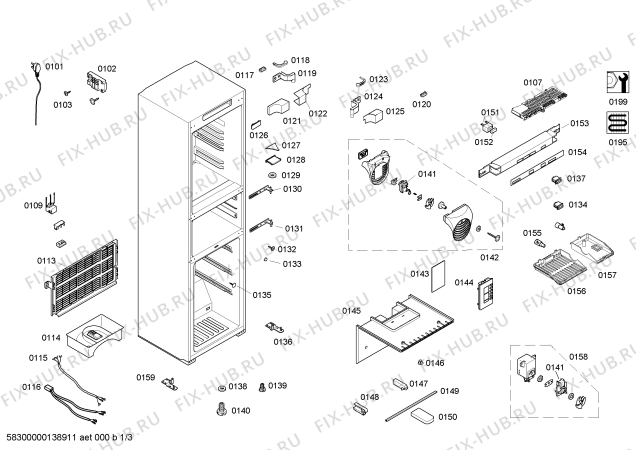 Схема №1 KK22F58TI с изображением Выдвижной ящик для холодильника Siemens 00246255