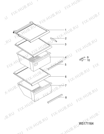 Схема №3 MSZ912UK (F078903) с изображением Часть корпуса для холодильной камеры Indesit C00292682