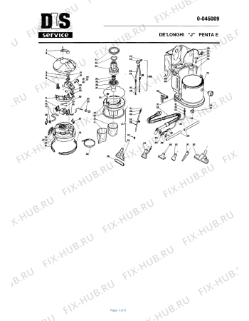 Схема №1 PENTA Electronic с изображением Электромотор для мини-пылесоса DELONGHI VT117408