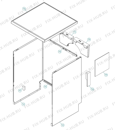 Взрыв-схема посудомоечной машины Gorenje PRODW 14FCI UK   -SS FS (338862, DW70.C) - Схема узла 07