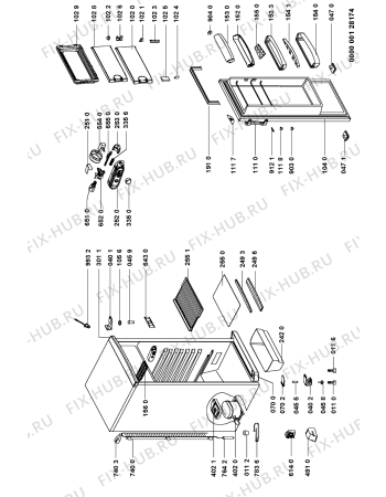 Схема №1 ART 5880/G с изображением Корпусная деталь для холодильника Whirlpool 481245228523