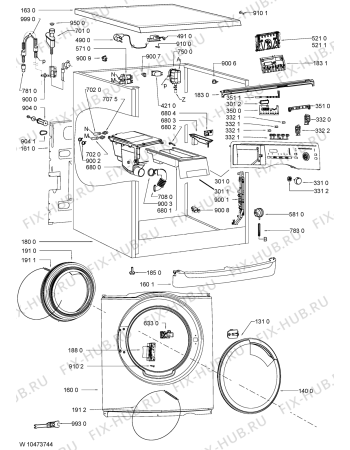 Схема №1 EXCELLENCE 2472E с изображением Микромодуль для стиралки Whirlpool 481010435338