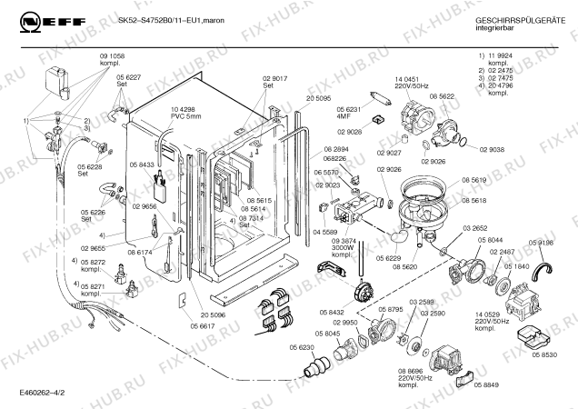 Схема №1 SR25602 с изображением Кабель для посудомойки Bosch 00273498
