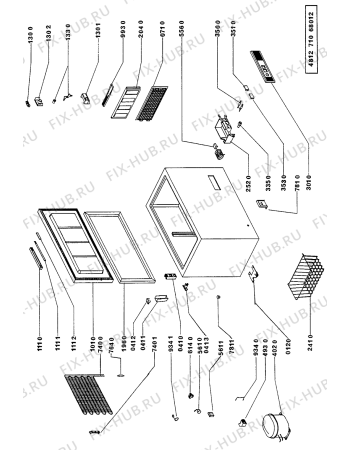 Схема №1 S 40/04 с изображением Покрытие для холодильной камеры Whirlpool 481944089192