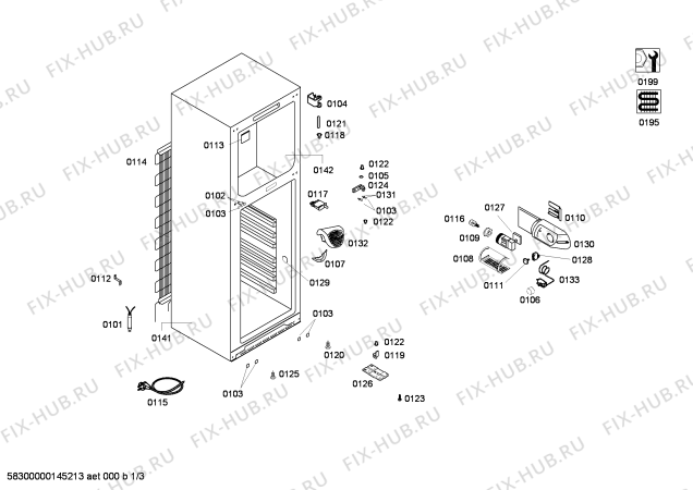 Схема №1 KDV33X15 с изображением Дверь для холодильника Bosch 00248227