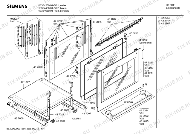 Схема №3 HE364560 с изображением Инструкция по эксплуатации для духового шкафа Siemens 00597090