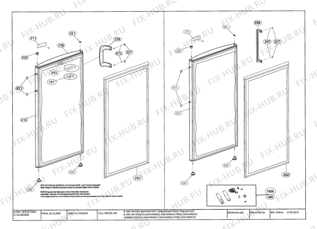 Схема №1 FSE1072X (7247948784) с изображением Держатель двери для холодильника Beko 4148001100