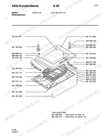 Взрыв-схема плиты (духовки) Aeg 5320B-M - Схема узла Section3