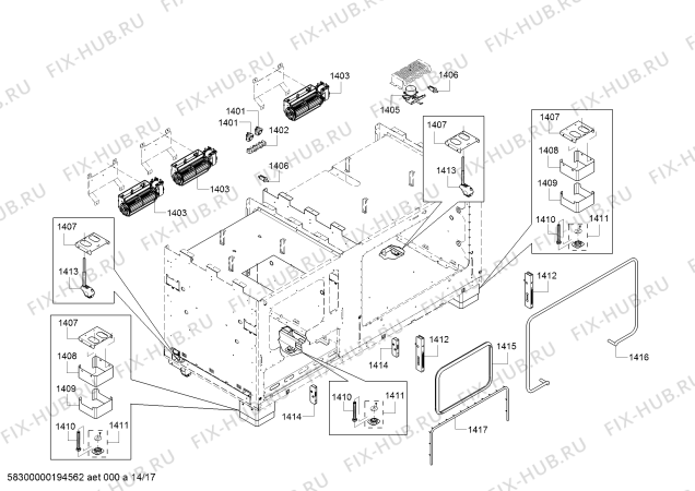 Схема №5 PRD606RCG Thermador с изображением Болт для плиты (духовки) Bosch 12013593