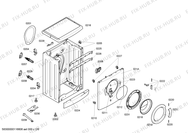 Схема №1 WLX20444OE Maxx 5 Speed Edition с изображением Панель управления для стиралки Bosch 00708565