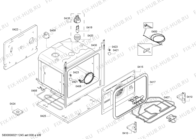 Взрыв-схема плиты (духовки) Bosch HLL094020U - Схема узла 04