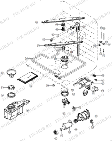 Схема №1 DWC5926XLS (497742, DW12.C) с изображением Насос (помпа) для посудомойки Gorenje 450238