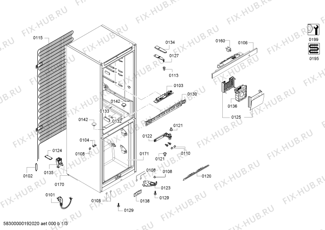 Схема №2 3KSP6865 с изображением Модуль управления, незапрограммированный для холодильной камеры Bosch 00754757