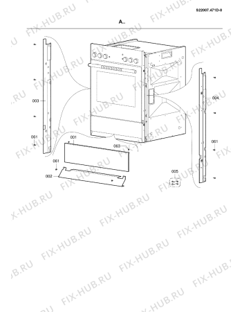 Схема №2 CLH 8482 IN с изображением Дверца для электропечи Whirlpool 482000018336