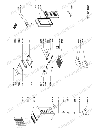 Схема №1 ARL 359/G-LH с изображением Держатель для холодильной камеры Whirlpool 481940118484