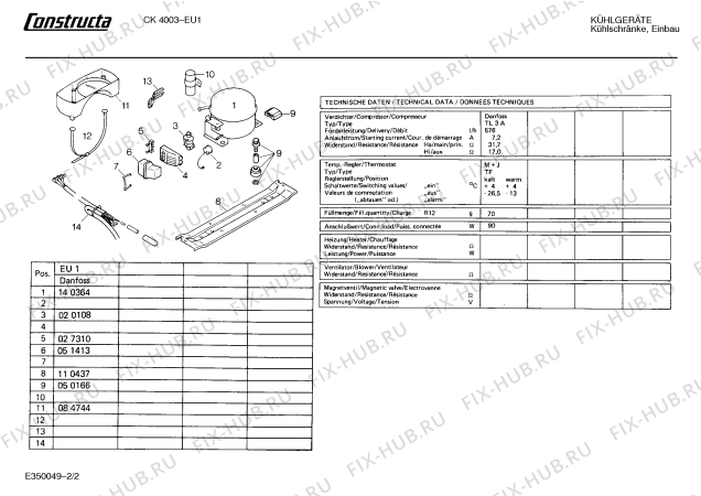 Схема №1 0701184179 KTR182 с изображением Компрессор для холодильной камеры Bosch 00140364