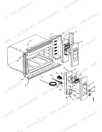 Взрыв-схема комплектующей Electrolux EOB928X - Схема узла Command panel 037