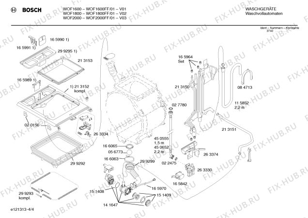 Схема №1 WOF2000FF WOF2000 с изображением Панель управления для стиралки Bosch 00350033