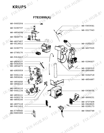 Взрыв-схема микроволновой печи Krups F7833999(A) - Схема узла ZP002379.5P3