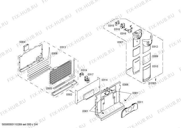 Взрыв-схема холодильника Balay 3KF4937A - Схема узла 03