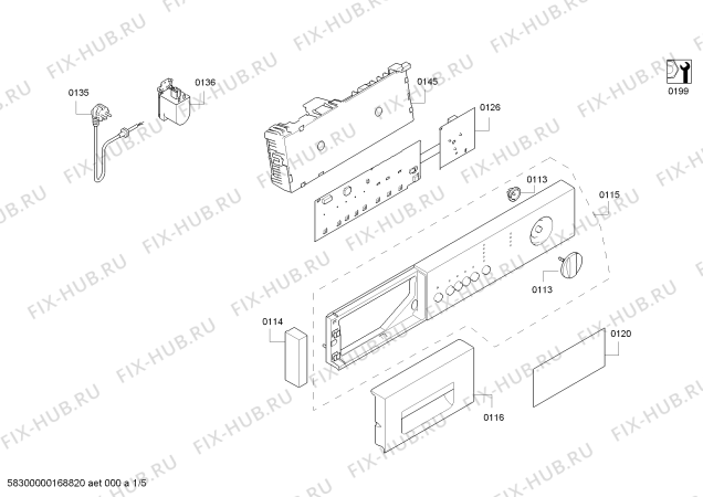 Схема №1 WIS24140EU Logixx 7 Sensitive с изображением Вкладыш для стиральной машины Bosch 00659968