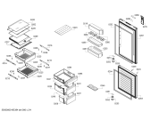 Схема №1 KGF39PI3OR BOSCH с изображением Дверь морозильной камеры для холодильной камеры Siemens 00778299