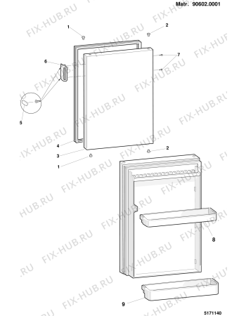 Взрыв-схема холодильника Ariston SL481 (F022257) - Схема узла