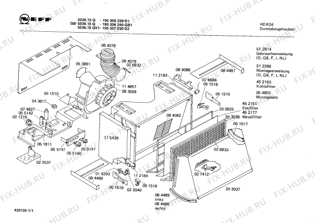 Схема №1 0752200282 DHE602M с изображением Крышка для электровытяжки Bosch 00084487