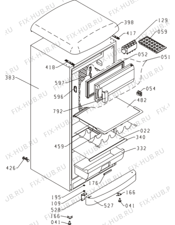 Схема №1 RB6288OP-L (282745, HTS2866) с изображением Покрытие для холодильника Gorenje 283692