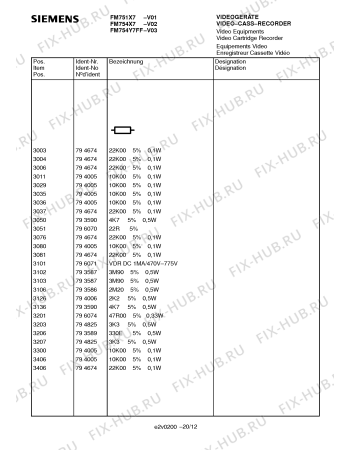 Схема №3 FM751X7 с изображением Инструкция по эксплуатации для телевизора Siemens 00531178