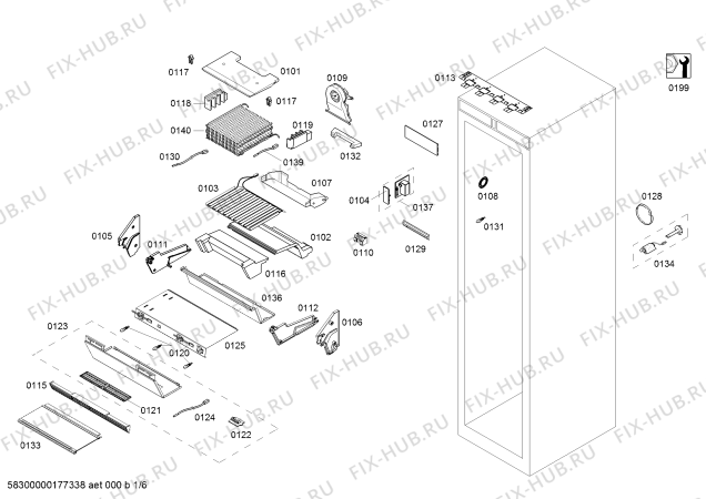 Схема №1 FIN36MIIL5 с изображением Клапан для холодильника Bosch 00639069