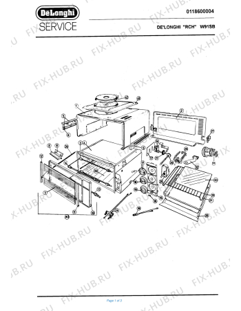 Схема №1 W91SB с изображением Регулятор для духового шкафа DELONGHI 591499