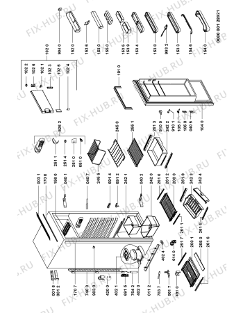 Схема №1 624.2.02 с изображением Вноска для холодильной камеры Whirlpool 481244069261