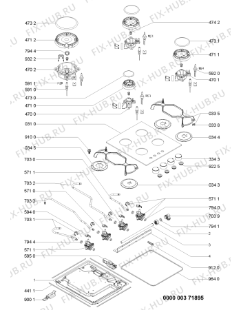 Схема №1 HBN 400 B 101.541.86 с изображением Держатель для плиты (духовки) Whirlpool 480121104645