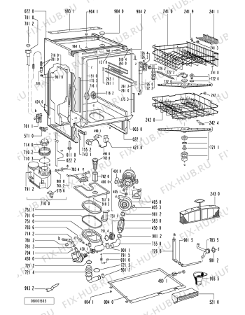 Схема №1 ADL347 (F092265) с изображением Инструкция по эксплуатации для посудомойки Indesit C00361089