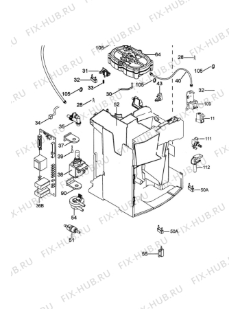 Взрыв-схема кофеварки (кофемашины) DELONGHI ECA 13500S MAGNIFICA - Схема узла 3