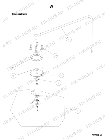 Схема №6 AFO 395 с изображением Запчасть для комплектующей Whirlpool 482000001353