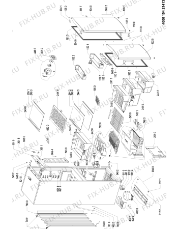 Схема №1 TGA3350NF/EG/IX с изображением Рукоятка для холодильной камеры Whirlpool 481010404808